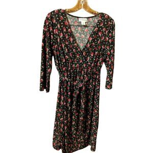 Motherhood Maternity Size M Floral Black Red Pink Medium